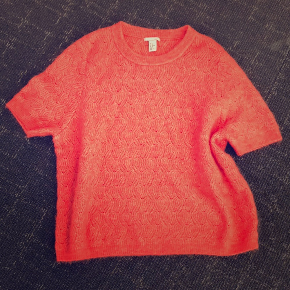 Soft and cozy bright orange sweater